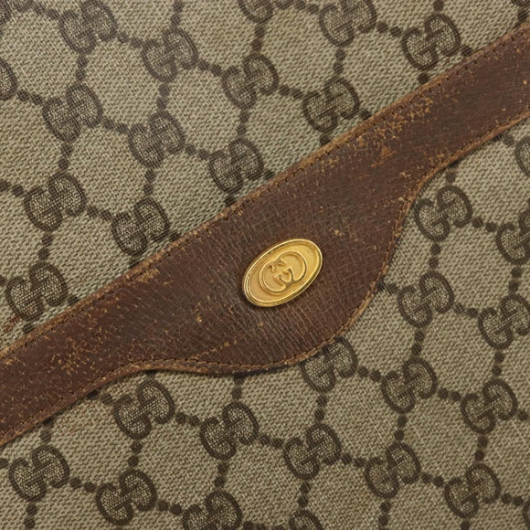 GUCCI GG Supreme Web Sherry Line Tote Bag PVC Beige Gold 39 02 003 Auth bs31137