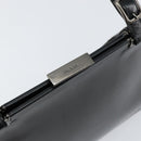 PRADA Hand Bag Leather Black Silver Auth bs31140-17