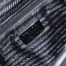 PRADA Hand Bag Leather Black Silver Auth bs31140-18