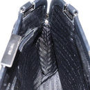 PRADA Hand Bag Leather Black Silver Auth bs31140-19