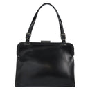 PRADA Hand Bag Leather Black Silver Auth bs31140-13