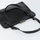 PRADA Hand Bag Leather Black Silver Auth bs31140-6