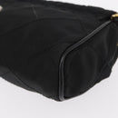 PRADA Chain Shoulder Bag Nylon Black Gold Auth bs31141-13