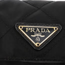 PRADA Chain Shoulder Bag Nylon Black Gold Auth bs31141-14