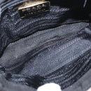 PRADA Chain Shoulder Bag Nylon Black Gold Auth bs31141-17