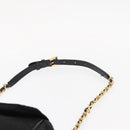 PRADA Chain Shoulder Bag Nylon Black Gold Auth bs31141-8