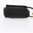 PRADA Chain Shoulder Bag Nylon Black Gold Auth bs31141-9