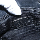 PRADA Hand Bag Canvas Beige Silver Auth bs31142-18