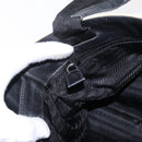 PRADA Hand Bag Canvas Beige Silver Auth bs31142-21