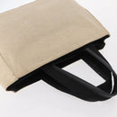 PRADA Hand Bag Canvas Beige Silver Auth bs31142-6