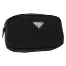 PRADA Pouch Nylon Black Silver Auth bs31143-1