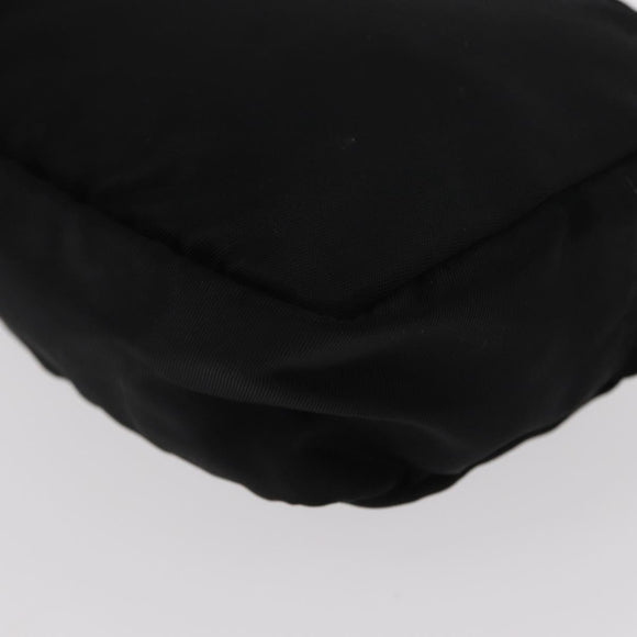 PRADA Pouch Nylon Black Silver Auth bs31143