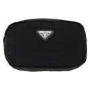 PRADA Pouch Nylon Black Silver Auth bs31143-2