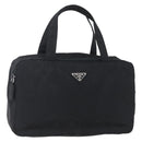 PRADA Hand Bag Nylon Black Silver Auth bs31144-1