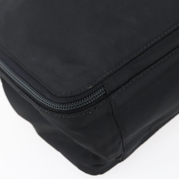 PRADA Hand Bag Nylon Black Silver Auth bs31144