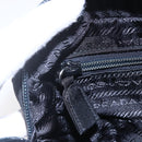 PRADA Hand Bag Nylon Black Silver Auth bs31144-20