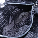 PRADA Hand Bag Nylon Black Silver Auth bs31144-23
