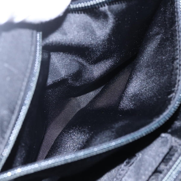 PRADA Hand Bag Nylon Black Silver Auth bs31144