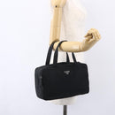 PRADA Hand Bag Nylon Black Silver Auth bs31144-27