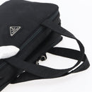 PRADA Hand Bag Nylon Black Silver Auth bs31144-7