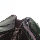 PRADA Shoulder Bag Nylon Leather Khaki Silver Auth bs31146-22