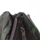 PRADA Shoulder Bag Nylon Leather Khaki Silver Auth bs31146-26