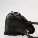 PRADA Shoulder Bag Nylon Leather Khaki Silver Auth bs31146-3