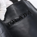 PRADA Hand Bag Leather Black Silver Auth bs31147-17