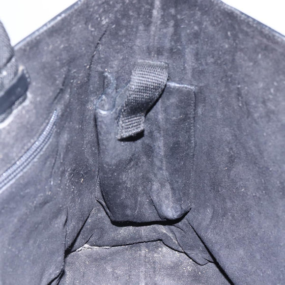 PRADA Hand Bag Leather Black Silver Auth bs31147