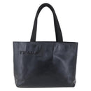 PRADA Hand Bag Leather Black Silver Auth bs31147-13