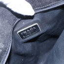 PRADA Hand Bag Leather Black Silver Auth bs31147-22