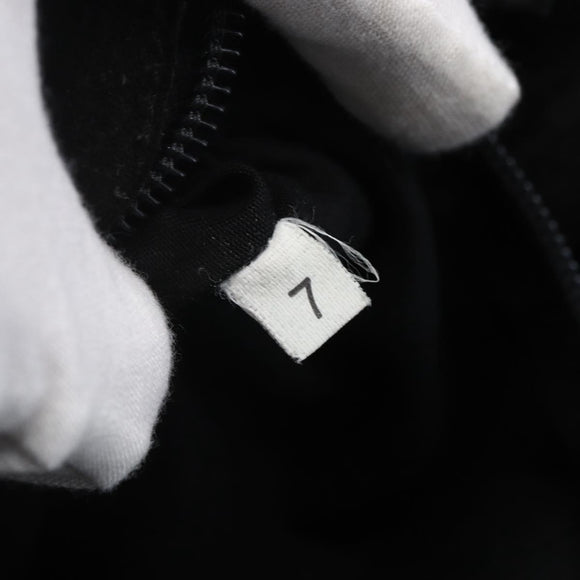 PRADA Hand Bag Leather Black Silver Auth bs31147