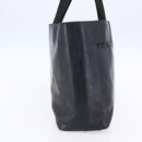 PRADA Hand Bag Leather Black Silver Auth bs31147-3