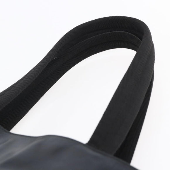 PRADA Hand Bag Leather Black Silver Auth bs31147