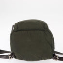 PRADA Backpack Nylon Khaki Silver Auth bs31148-5