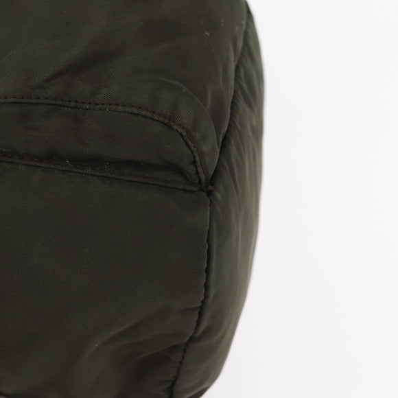 PRADA Backpack Nylon Khaki Silver Auth bs31148