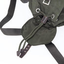 PRADA Backpack Nylon Khaki Silver Auth bs31148-22