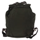 PRADA Backpack Nylon Khaki Silver Auth bs31148-2