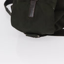 PRADA Backpack Nylon Khaki Silver Auth bs31148-6