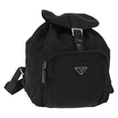 PRADA Backpack Nylon Black Silver Auth bs31149-1