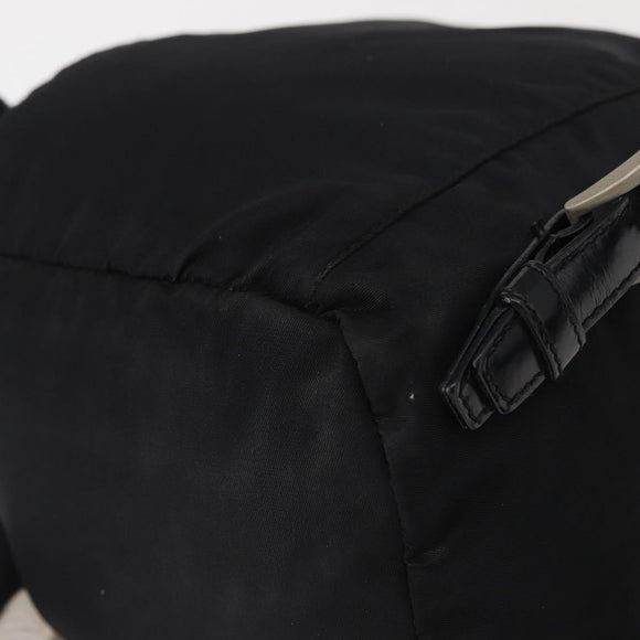PRADA Backpack Nylon Black Silver Auth bs31149