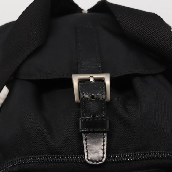 PRADA Backpack Nylon Black Silver Auth bs31149