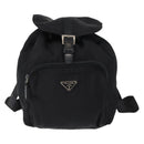 PRADA Backpack Nylon Black Silver Auth bs31149-13