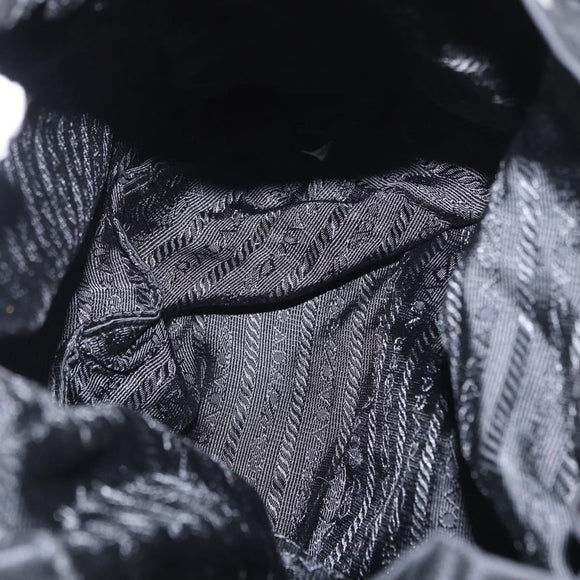 PRADA Backpack Nylon Black Silver Auth bs31149