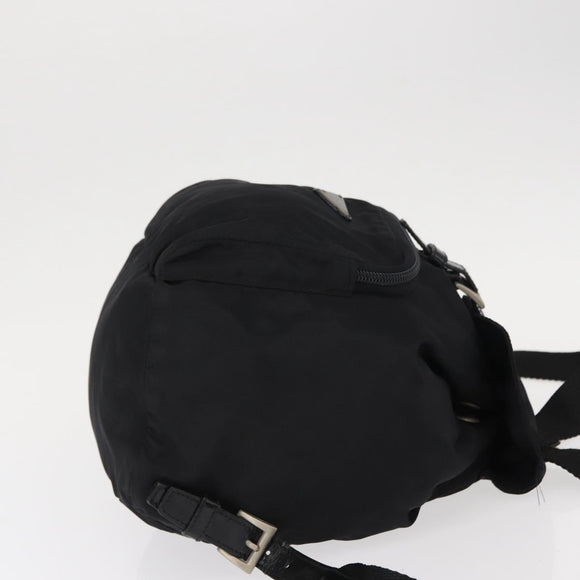 PRADA Backpack Nylon Black Silver Auth bs31149