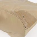 PRADA Tote Bag Nylon Leather Beige Silver Auth bs31154-10