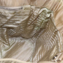 PRADA Tote Bag Nylon Leather Beige Silver Auth bs31154-18