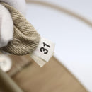 PRADA Tote Bag Nylon Leather Beige Silver Auth bs31154-21