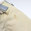 PRADA Shoulder Bag Nylon Leather Beige Silver Auth bs31155-8