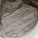 PRADA Shoulder Bag Nylon Leather Beige Silver Auth bs31155-10